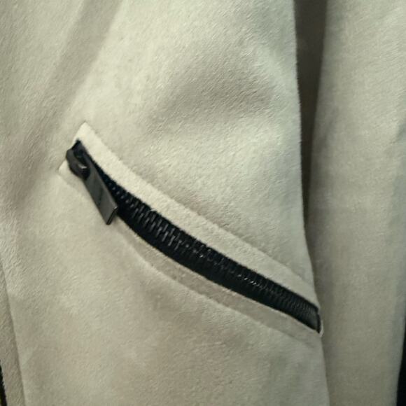 NWT Kut From The Kloth Moto Jacket Faux Suede Womens Sz M Haddie Irish Cream - Picture 9 of 11